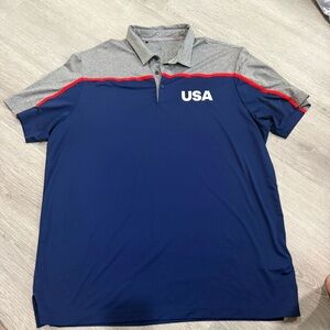 adidas Navy and Gray Men's Polo Shirt